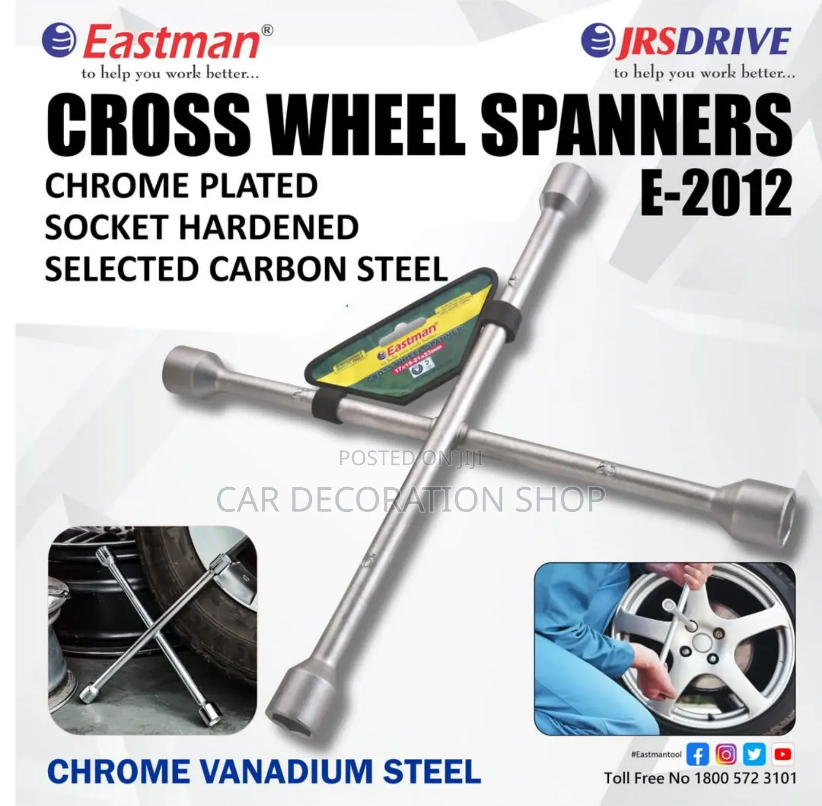 Chrome Plated Socket Hardened Cross Spanner