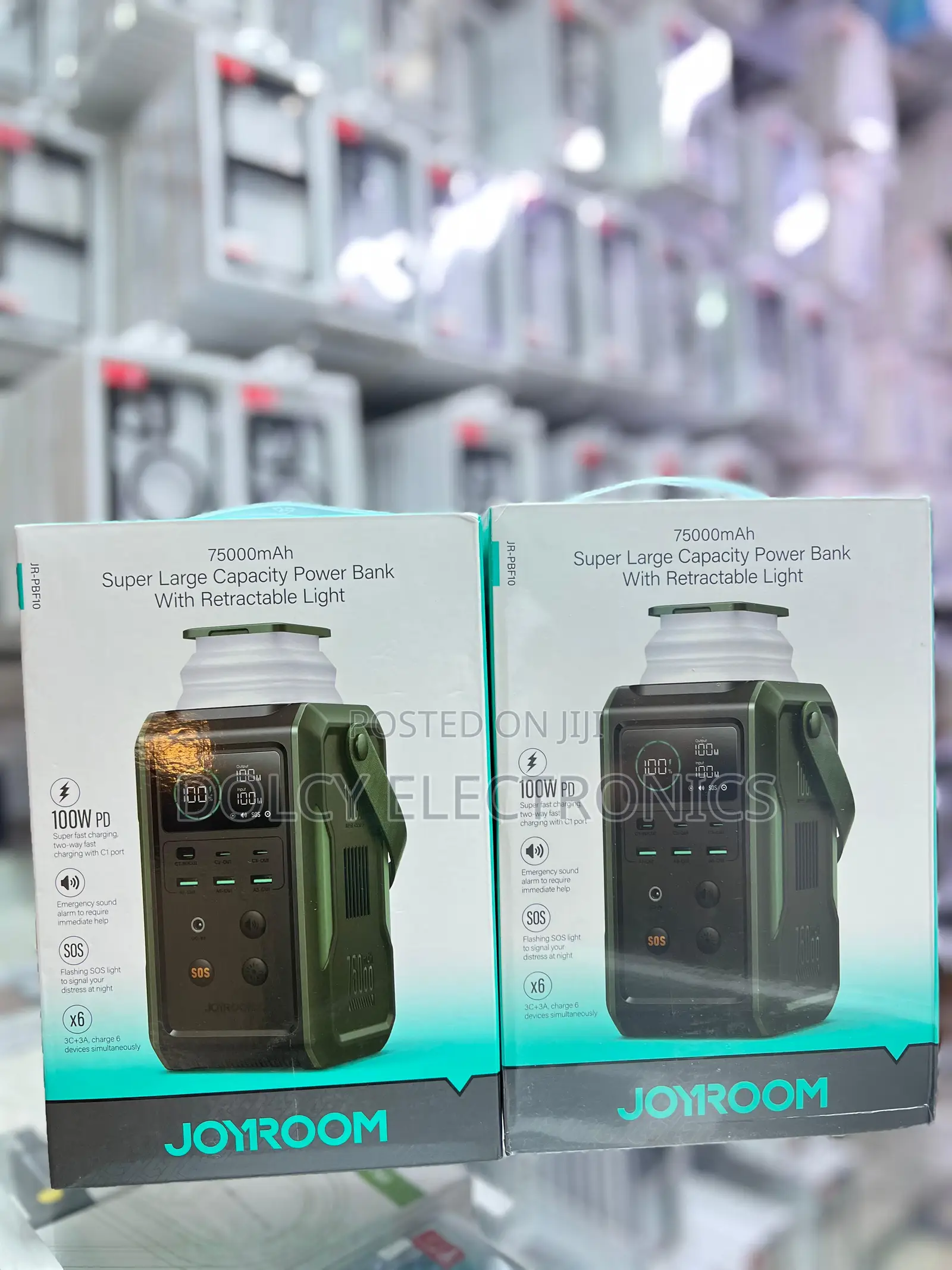 JOYROOM 100W Power Bank With Retractable Light 75000mah