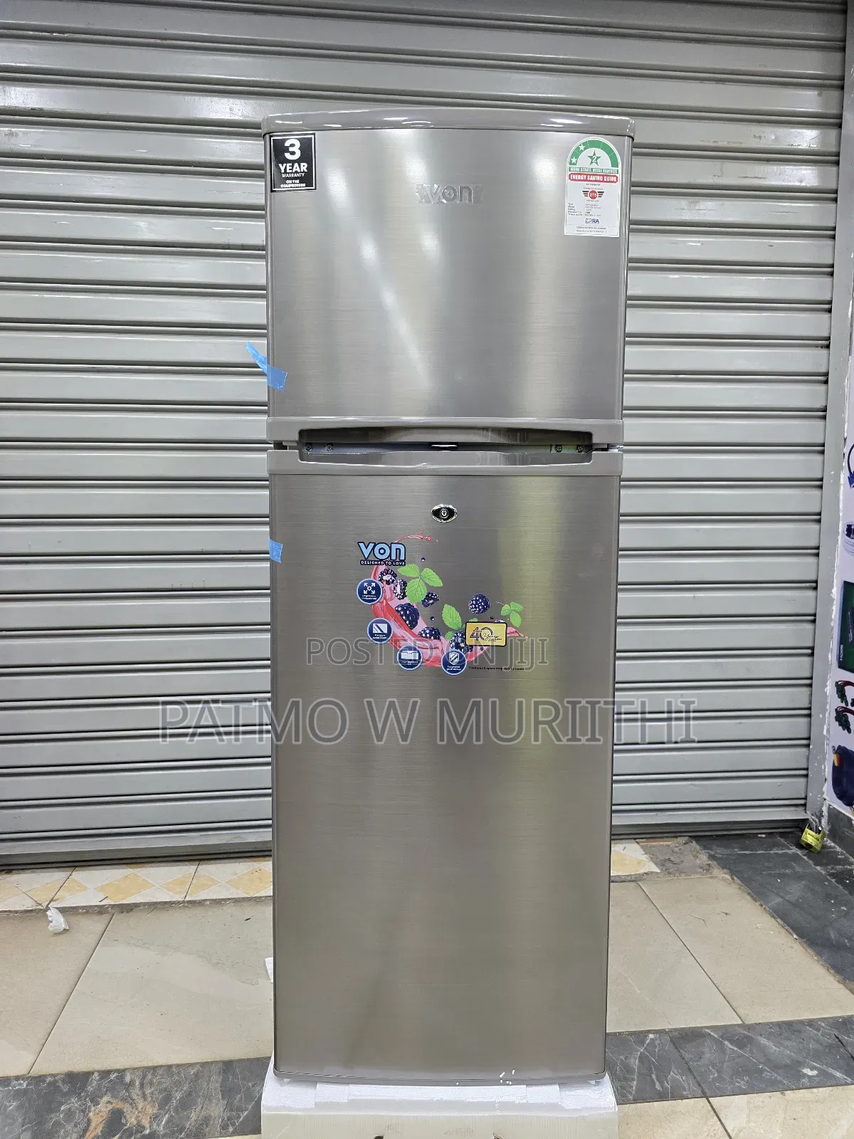 Fridge, Von 181l Fridge Double Door Frost VRT-181drax