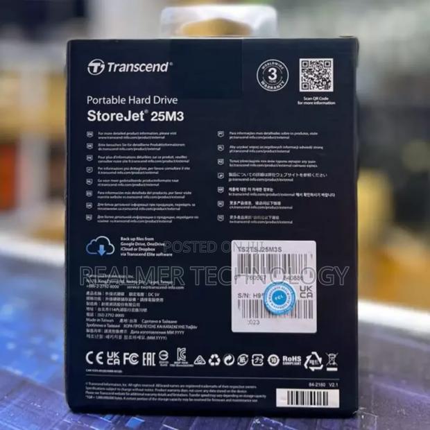 Transcend External HDD 2tb – Iron Grey – Ts2tsj25m3s - thumbnail 3