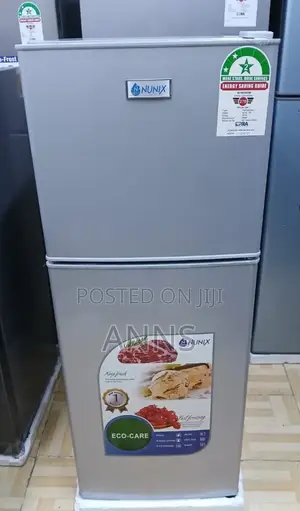 Nunix Double Door 138 Litres Defrost ~ Silver Refrigerator