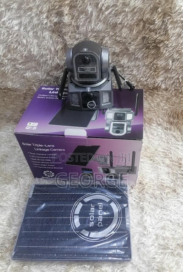 4mp Outdoor Linkage Dual Lens Solar Powered PTZ Camera