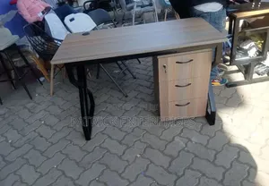 Modern Metallic Study/ Office Desk Plus Mobile Drawers