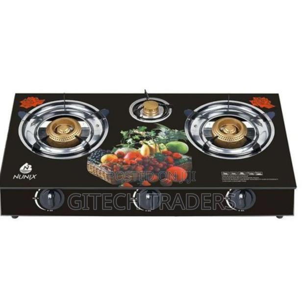 Nunix 3 Burner Top Glass
