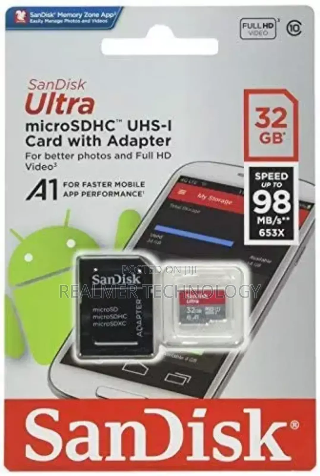 Sandisk Microsd CLASS 10 120MBPS 32GB Without Adapter