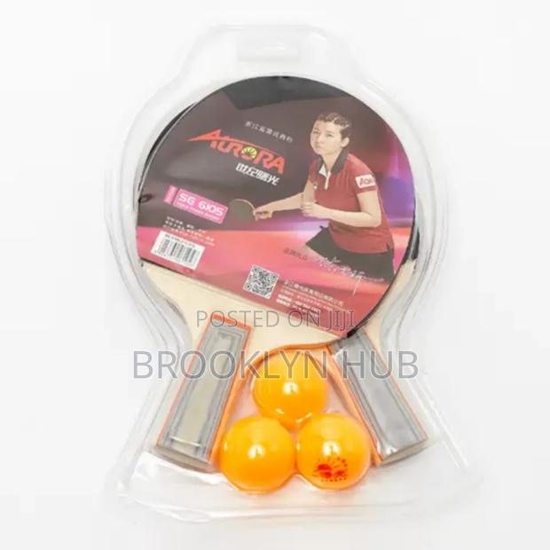Portable Tablet Tennis Bat and 3 Balls Set