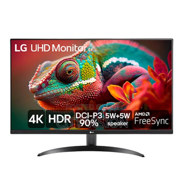 Lg 31.5" Uhd Monitor, Integrated Speakers, Black Color