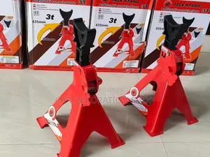 Red 2pcs Professional 3ton Jack Stand Tire Repair Tools