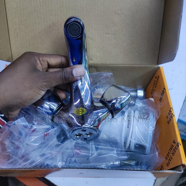 Mixer Taps Lirlee Double Knobs Wash Basin Tap Hot Cold - thumbnail 3