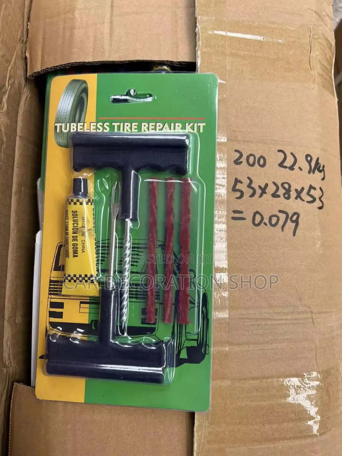 Plastic Handle Complete Puncture Tyre Repair Kit Tools Set