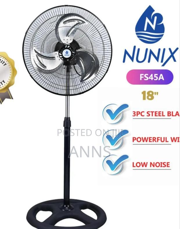 Nunix 18" Standing Fan~ 3 Steel Blades