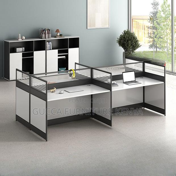 Workstations:4-Way Modern Pedestal Writing Officeworkstation - thumbnail 2