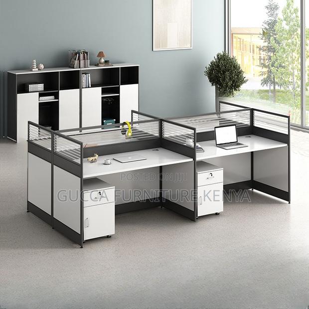 Workstations:4-Way Modern Pedestal Writing Officeworkstation - thumbnail 5
