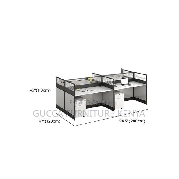 Workstations:4-Way Modern Pedestal Writing Officeworkstation - thumbnail 6