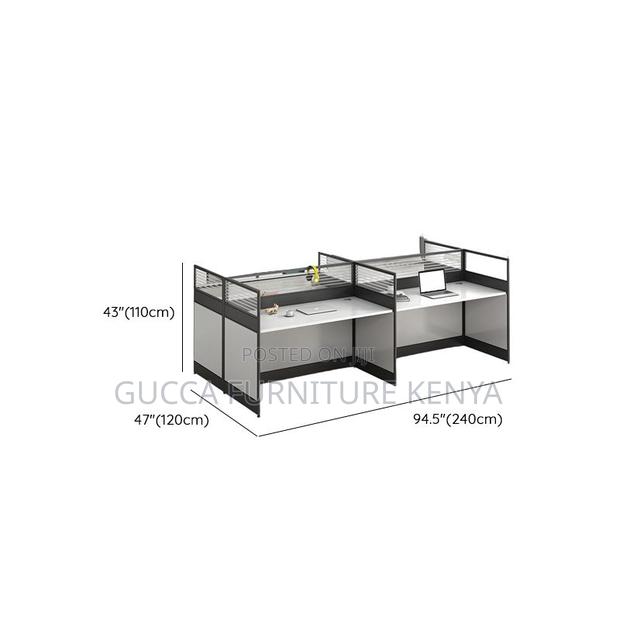 Workstations:4-Way Modern Pedestal Writing Officeworkstation - thumbnail 7