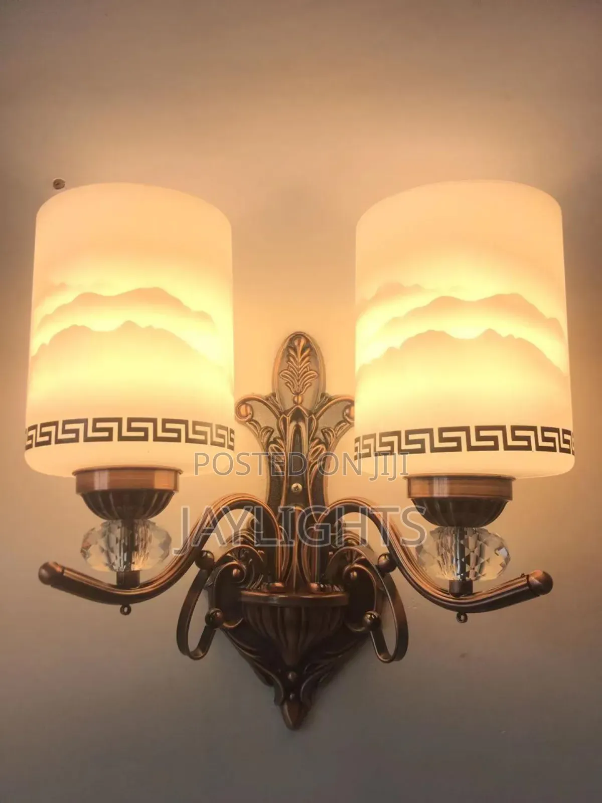 Double Head Glass Wall Light Corridor Decorative Wall Lamp