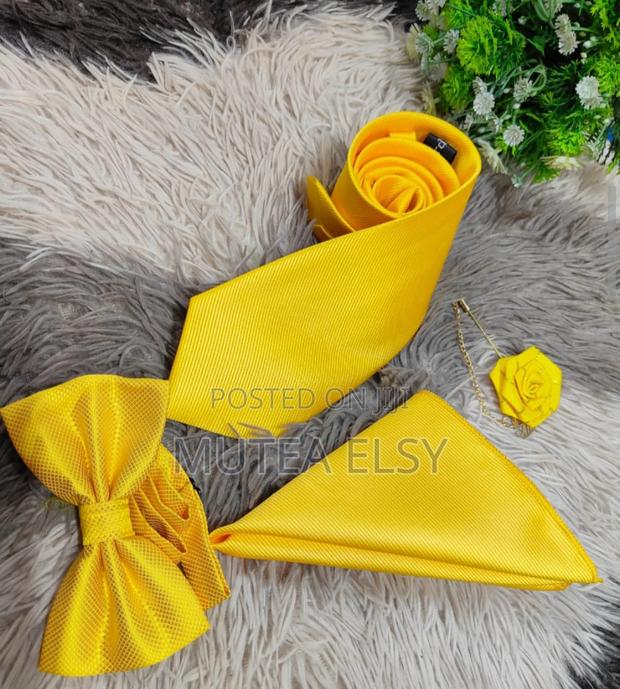 Yellow Plain Tie Sets - thumbnail 3
