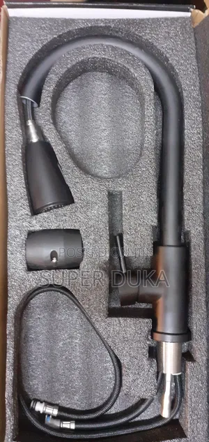 Mixer Tap.Kitchen Pull Out Hot / Cold Water Black Pillar Tap
