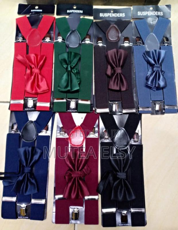 Plain Max Suspenders Bowtie Sets - main view