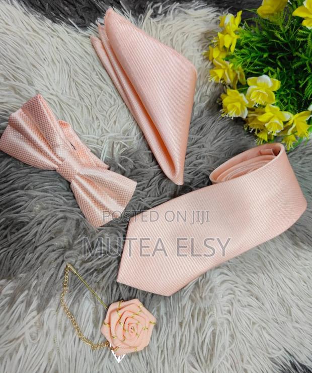 Coral Plain Tie Sets - main view