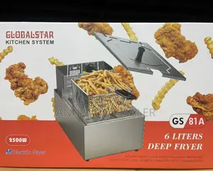 6 Litres Globalstar Single Deep Fryer Grey G/B-6l