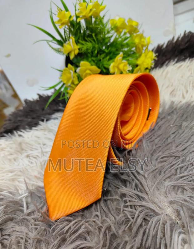 Orange Plain Tie Sets - thumbnail 3