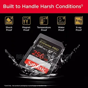 Sandisk 256gb Extreme PRO SDXC Uhs-I Memory Card – C10, U3