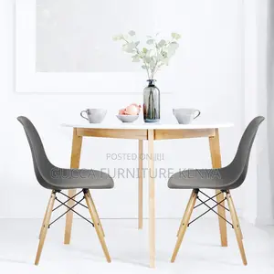 Home Chairs: Eames Black Contemporary Armless Dining Chair