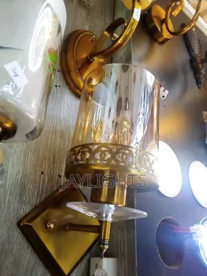 Classical Gold Brass White Wall Lampshade Hotel Room Decor