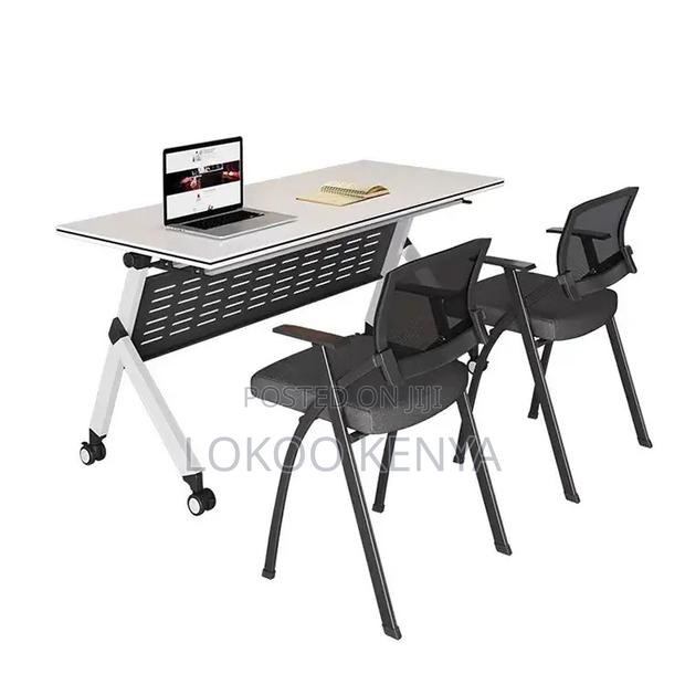 Office Desk: Folding Top Office Foldable Training Room Desk - thumbnail 2