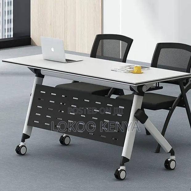 Office Desk: Folding Top Office Foldable Training Room Desk - thumbnail 5