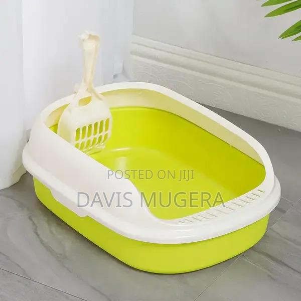 Plastic Classical Anti-Crack Cat Toilet Cat Litter Box - thumbnail 3