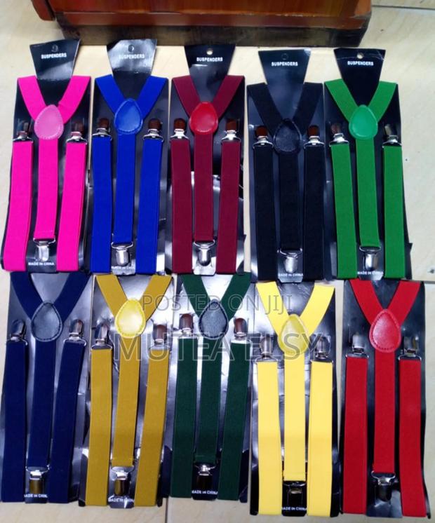 Hot Pink Royalblue Plain Suspenders - thumbnail 3