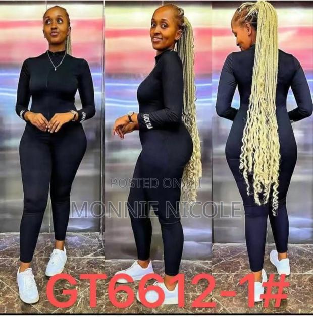 Black Trendy Playsuit . Good Quality - thumbnail 3