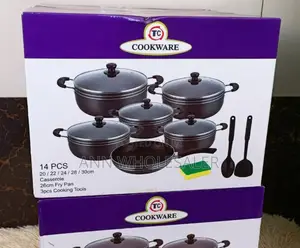 TC 14 Pieces Non-Stick Black Coated Cooking /Sufuria T/14