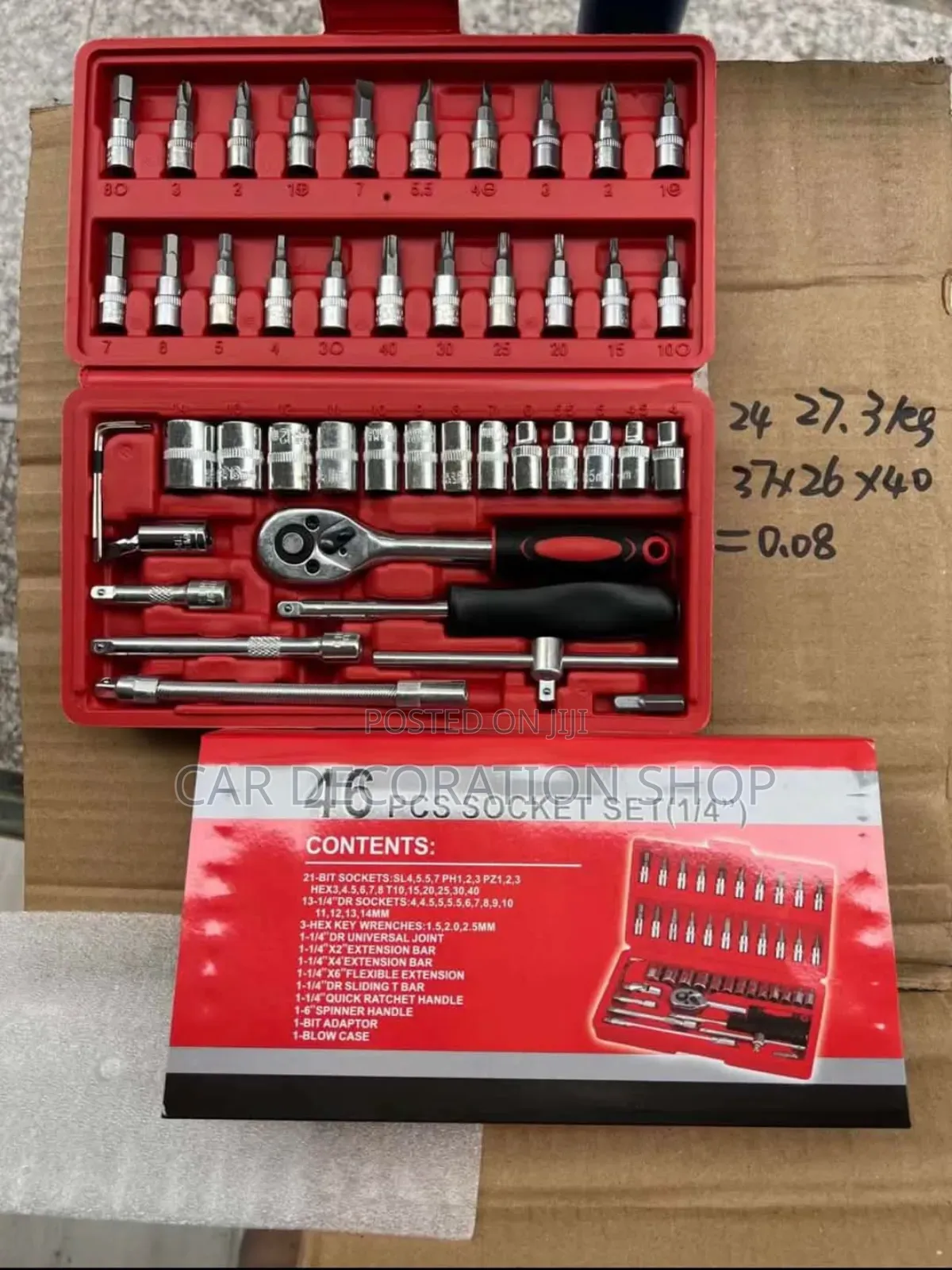 46pc Socket Set 1/4" Drive