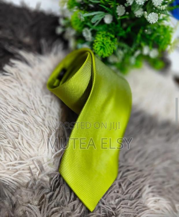 Lemon Green Army Green Official Ties - main view