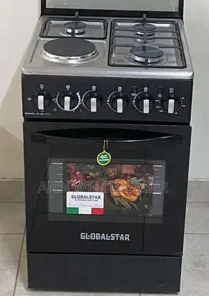 Black 50*55 Globalstar 3+1 Standing Cooker With Oven G-T3