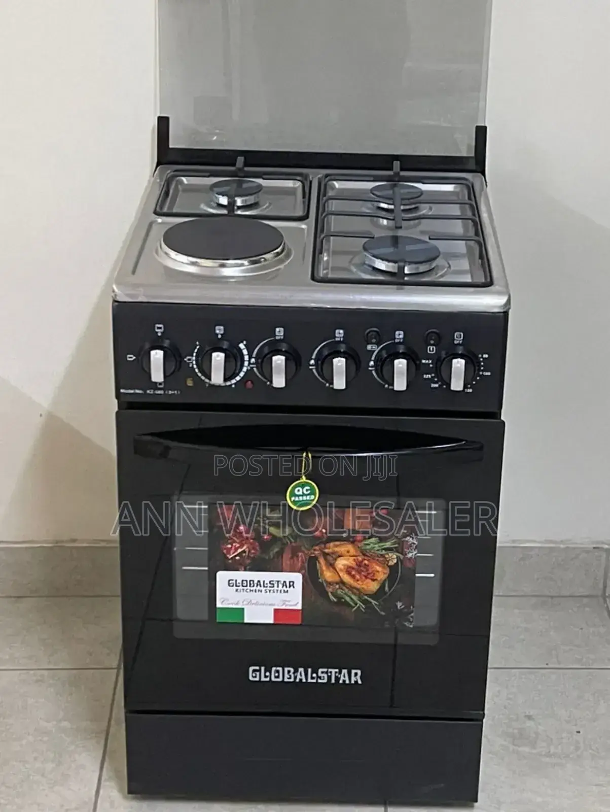 Black 50*55 Globalstar 3+1 Standing Cooker G-T3