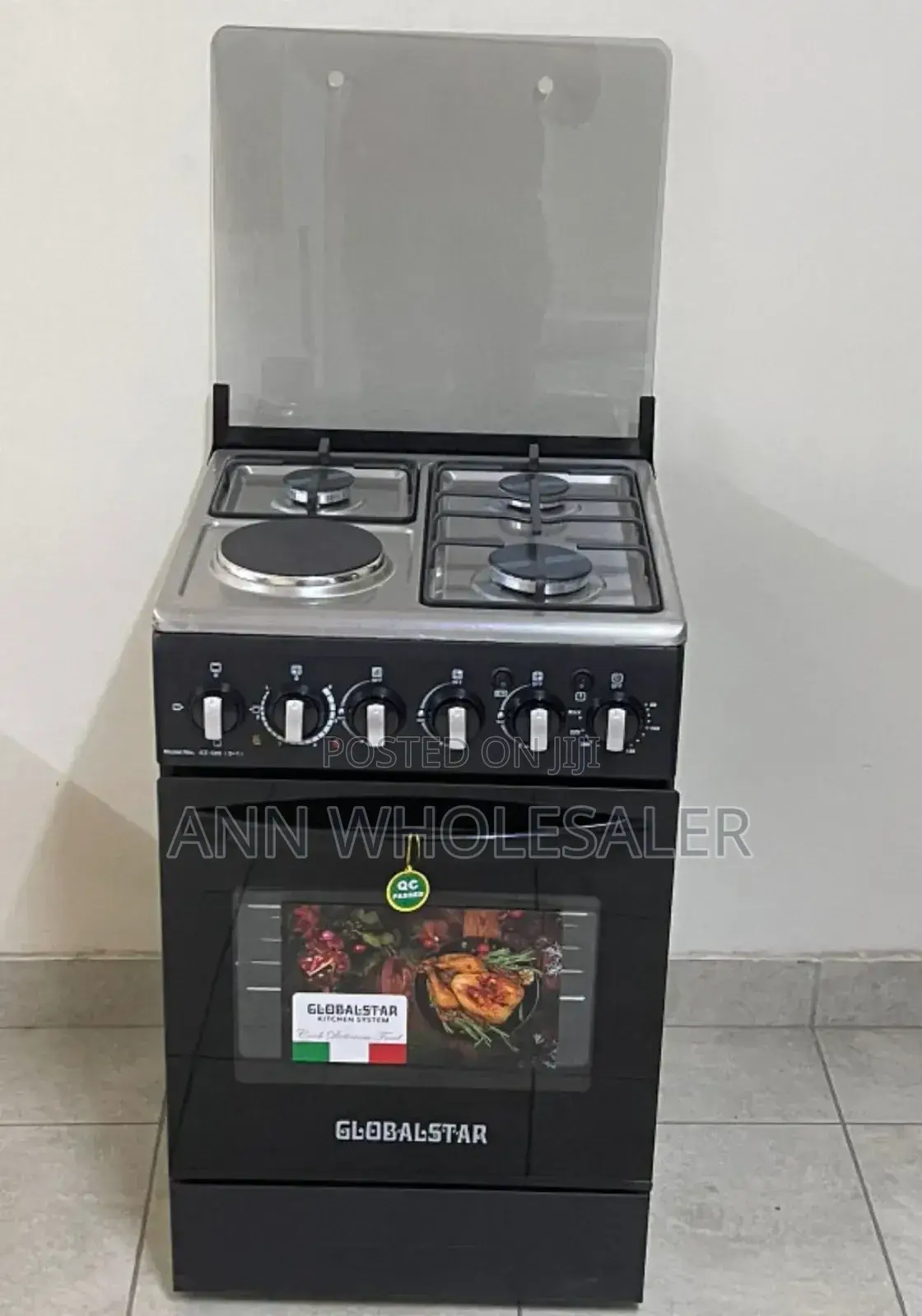 Black 50*55 Globalstar 3gas+1electric Standing Cooker G-T3