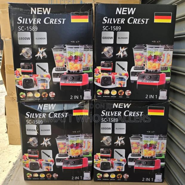 2 in 1 Silver Crest Heavy Duty Commercial Blender 6800watts