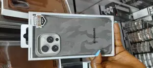 Camouflage Leather Magnetic Case for IP 15 Pro Max-Gray