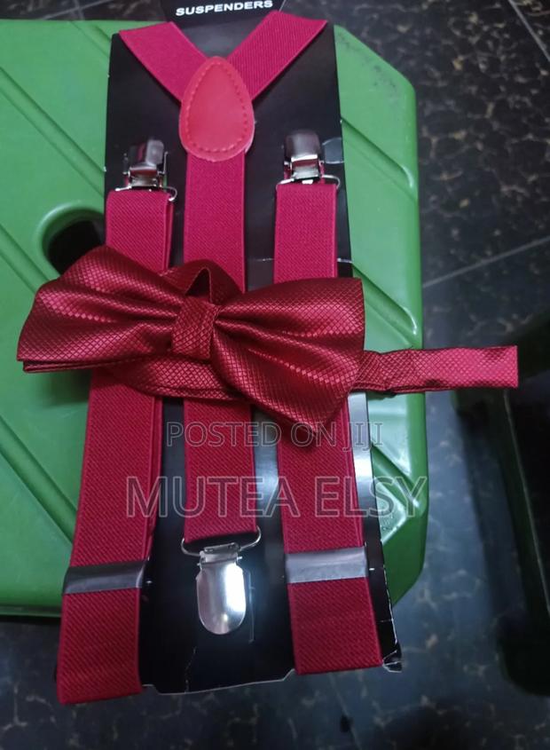 Red,Black,White,Orange Suspenders : Bowtie Sets - thumbnail 3