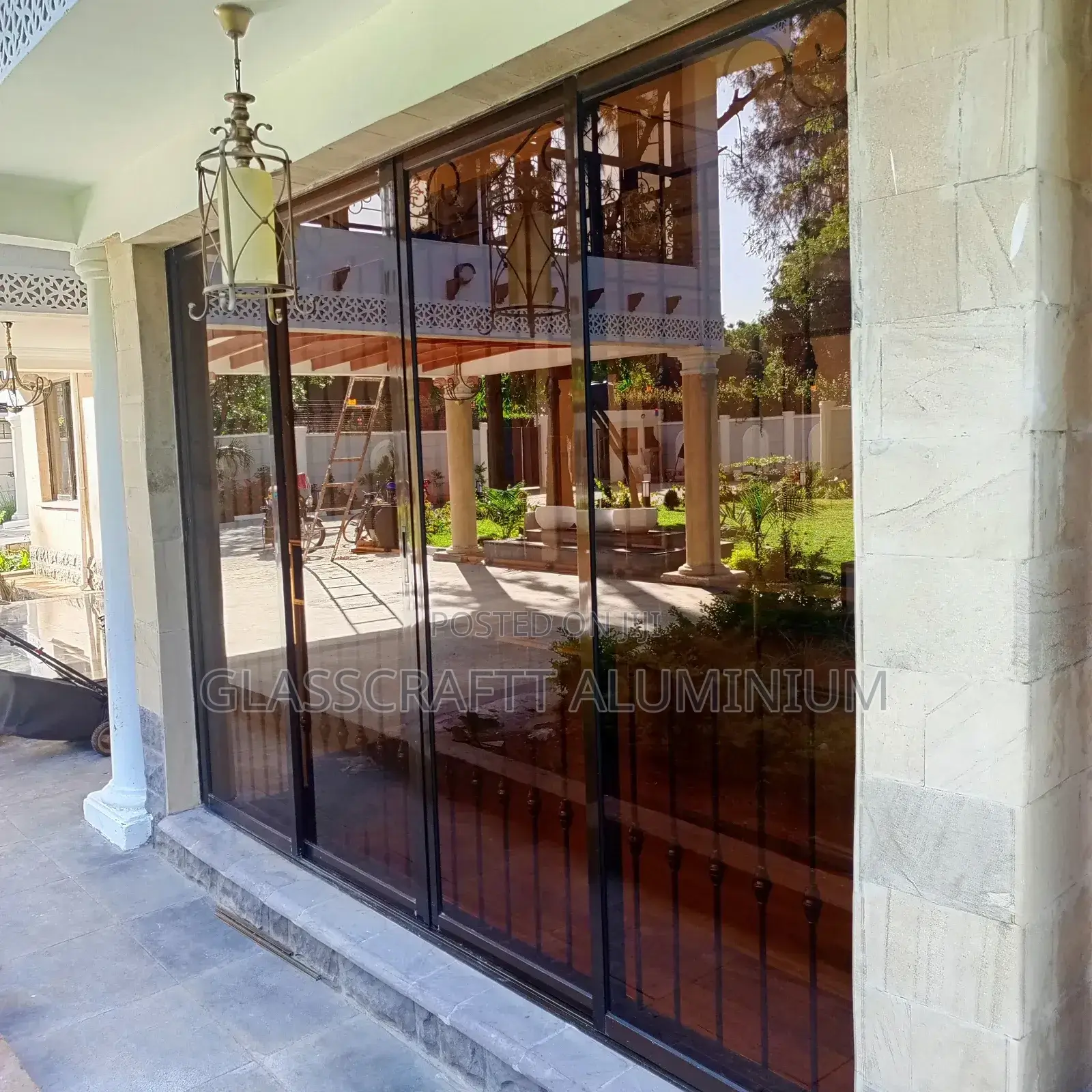 Gold Coated Aluminium Door