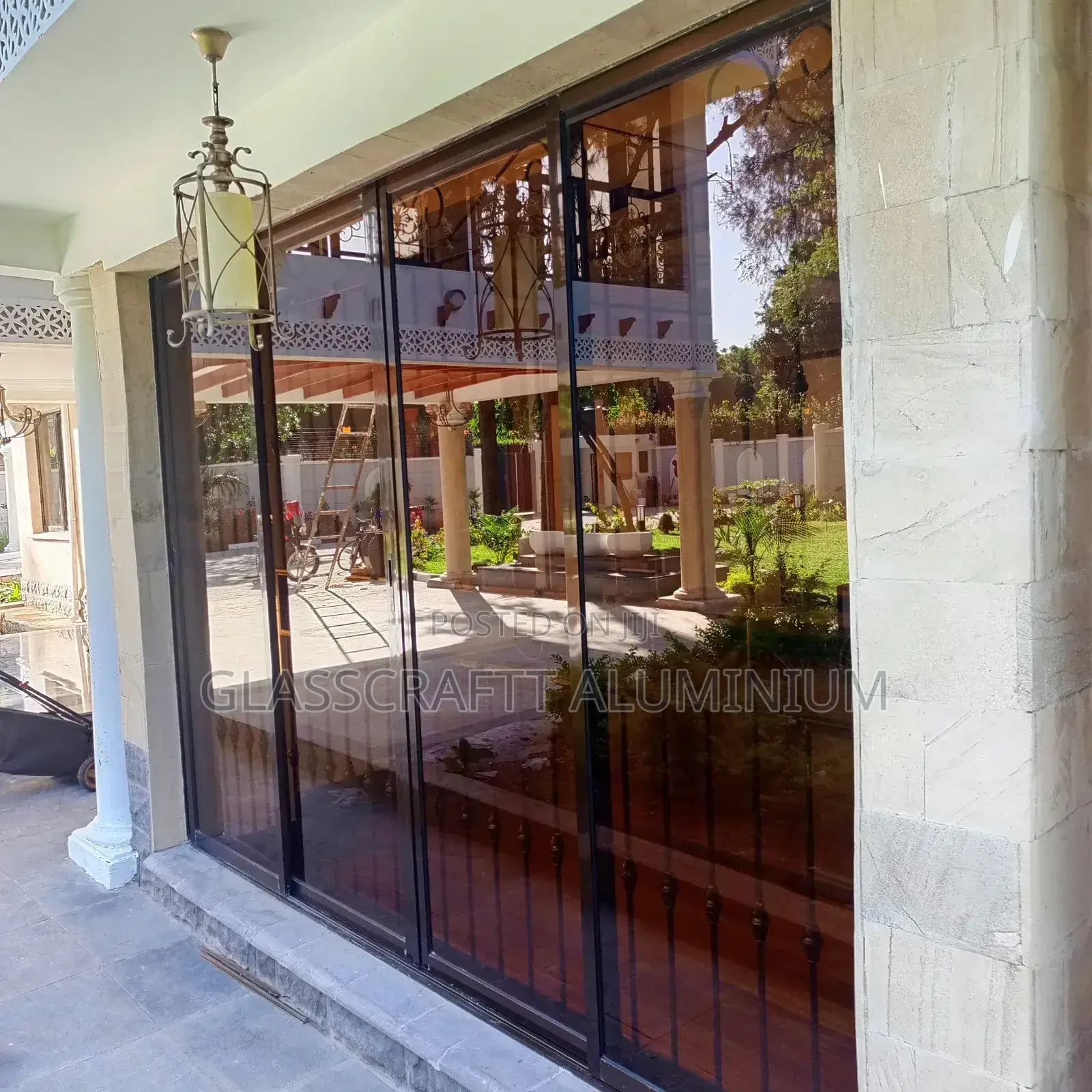Gold Coated Aluminium Door