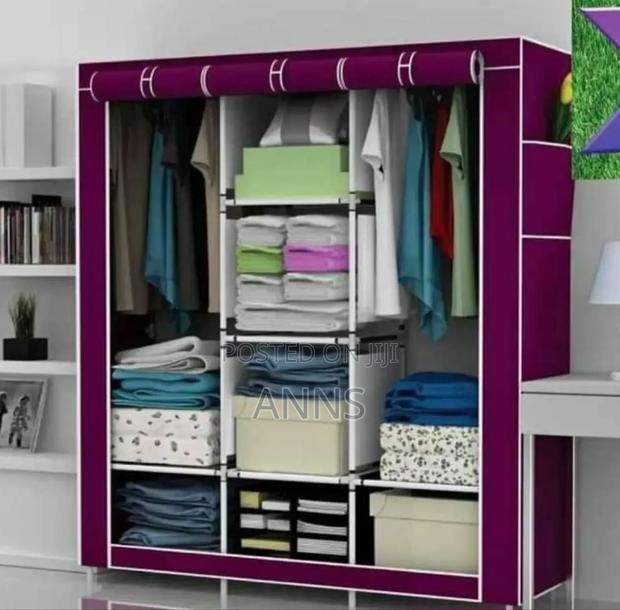 Wooden 3 Column Wardrobe