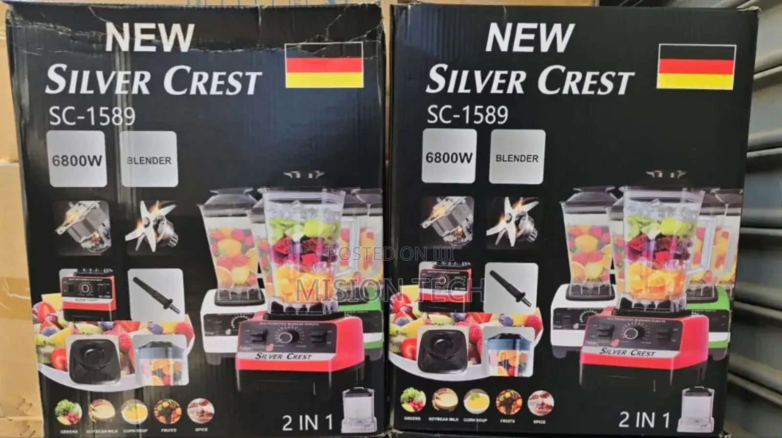 Silver Crest Electric 2L 2-in-1 Blender SC-1589 