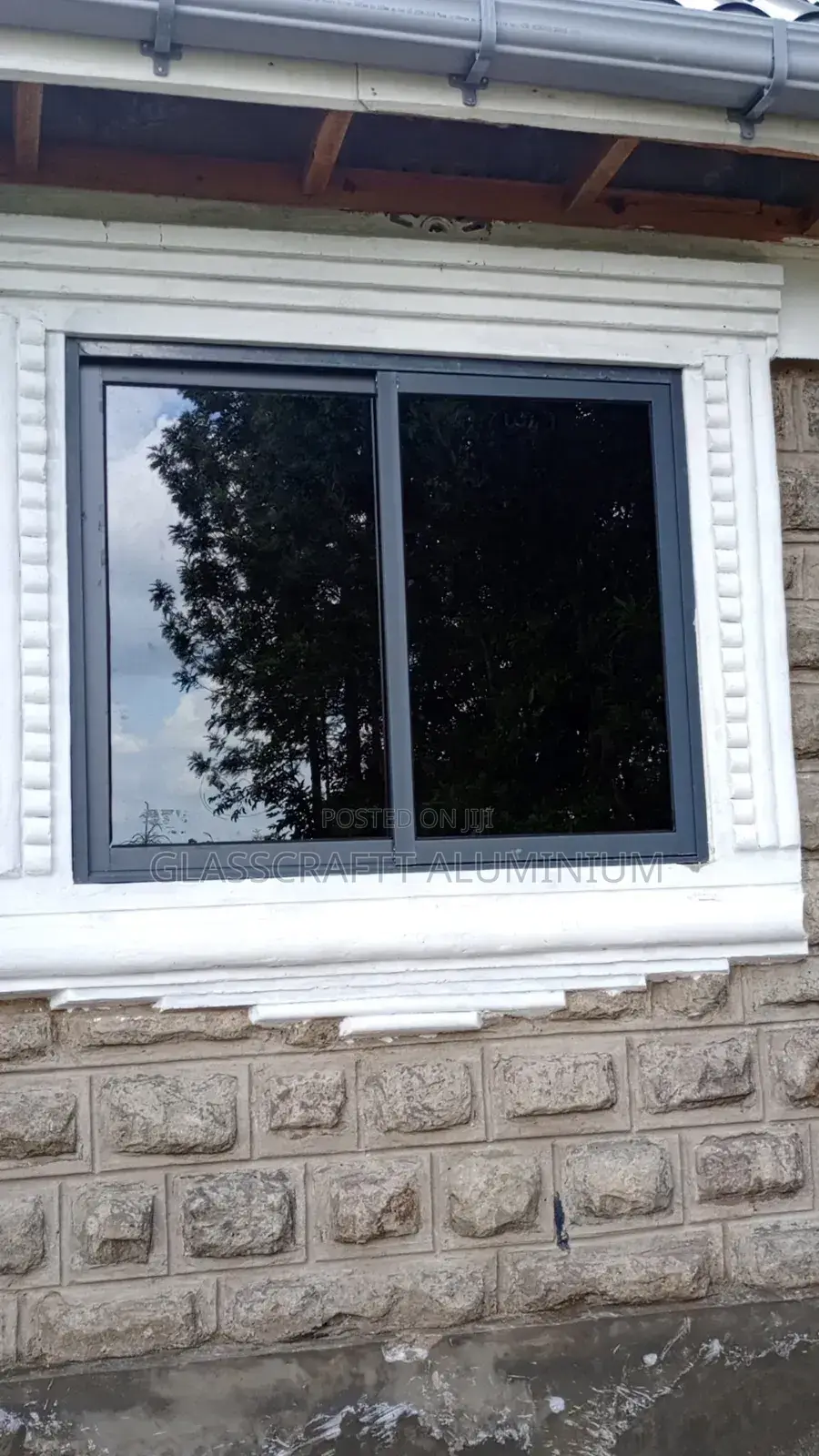 Gray Coated Sliding Windows
