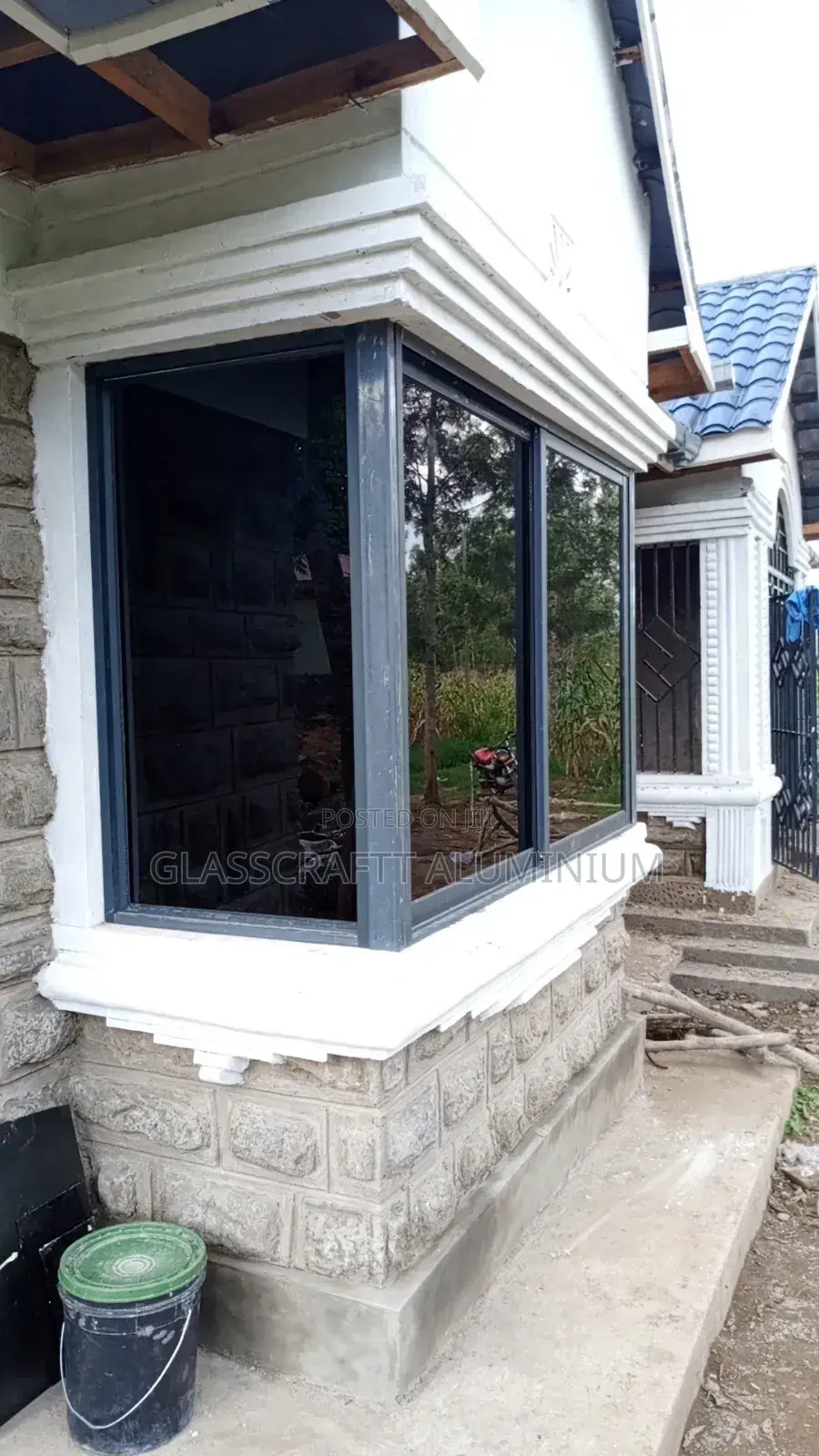 Gray Coated Sliding Windows