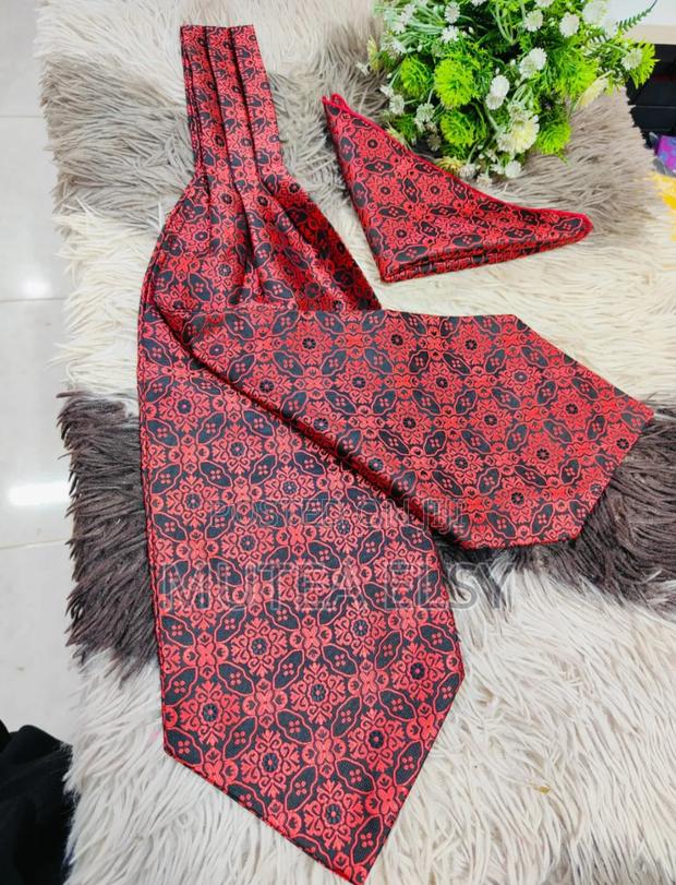 Red Redwine Ascot Ties Set - thumbnail 3
